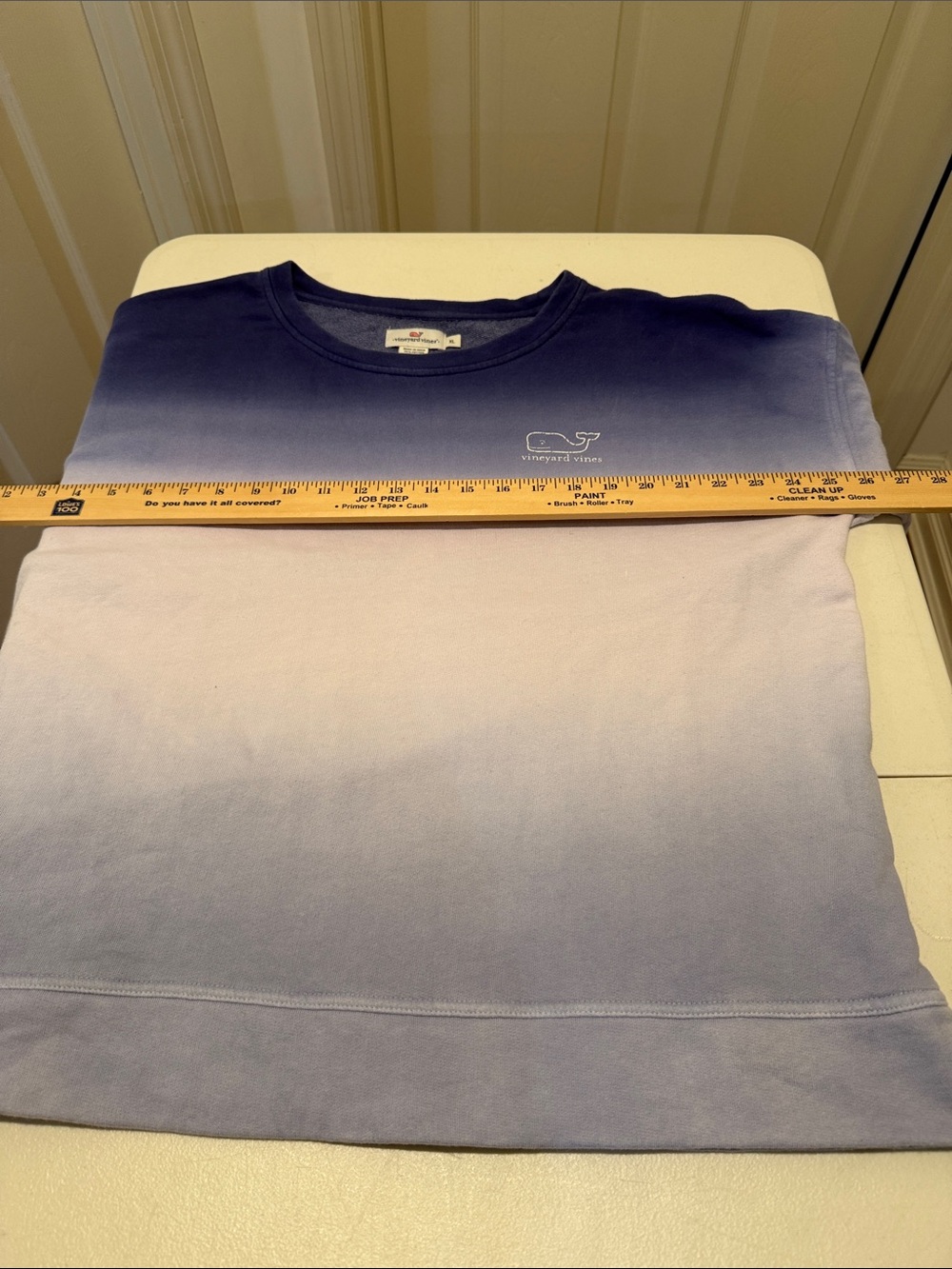 Vineyard Vines Navy Light Blue Ombre Crewneck Sweatshirt Beach Sporty Casual XL - Picture 6 of 11